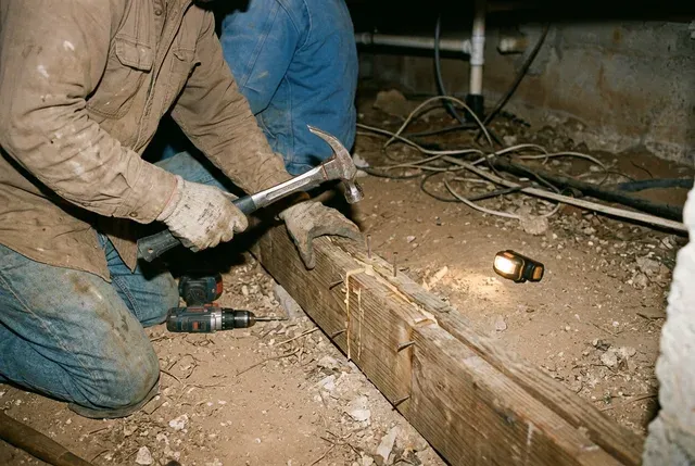 Crawl Space Repair in Abilene, TX: sistered joists