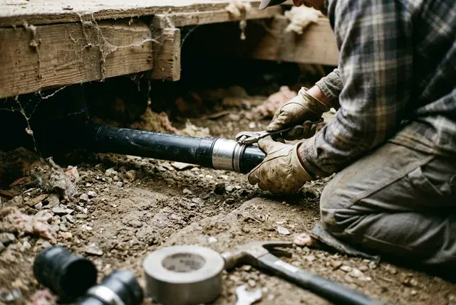 Crawl Space Repair in Abilene, TX: interior drain line