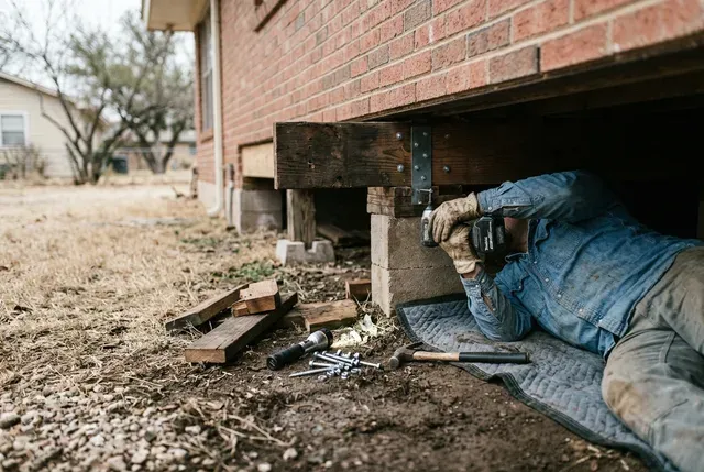 Pier & Beam Repair in Abilene, TX: crawl-space beams and joists