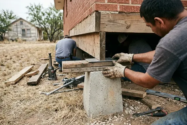 Pier & Beam Repair in Abilene, TX: corrected floor line