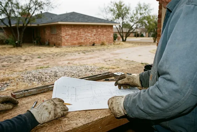 Real-Estate Foundation Certification in Abilene, TX: elevation diagram on a counter