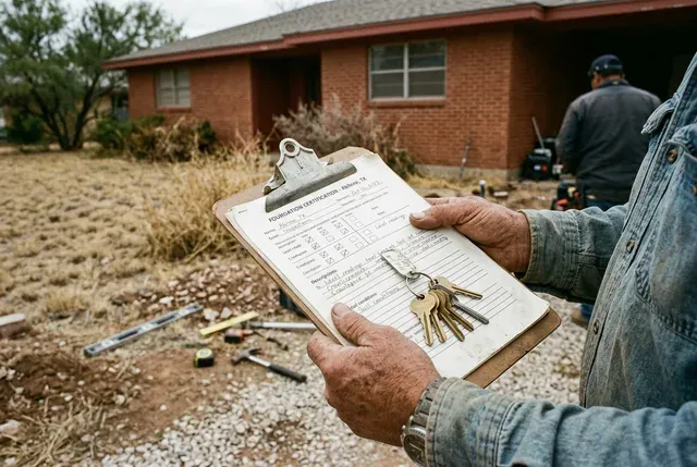 Real-Estate Foundation Certification in Abilene, TX: report and keys